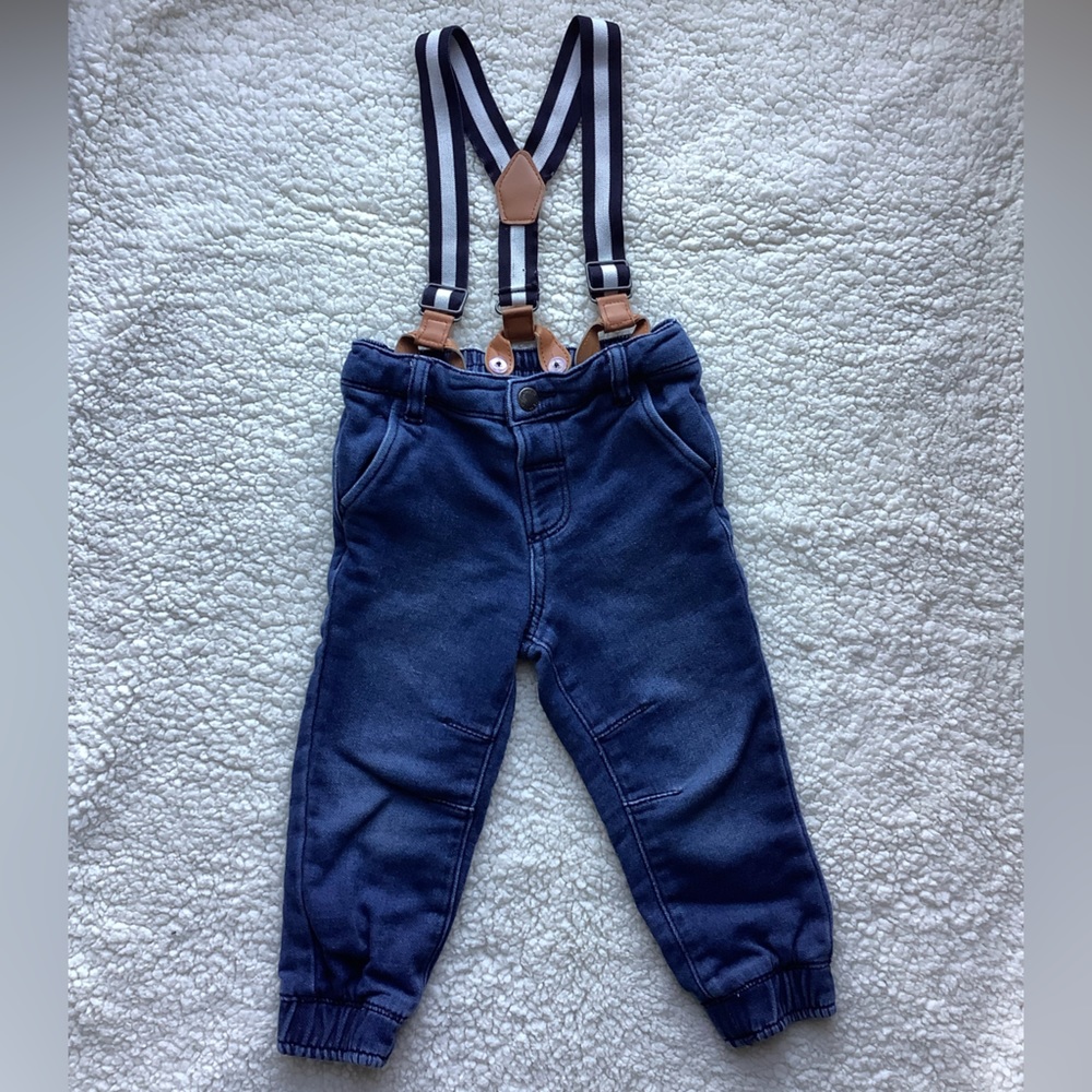 Joe Fresh Blue Jeans With Suspenders 2 Years 2T